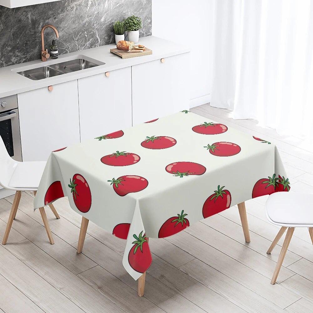 Søt katt duk plantedyrstrykk rektangulært vanntett og oljetett restaurantbord kjøkken hjemmedekorasjon