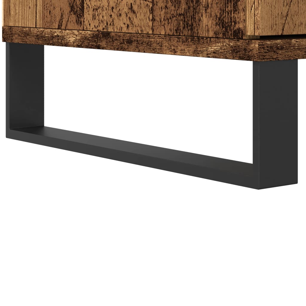 Highboard with Rustic Wood Look 60 x 36 x 110 cm Engineered Wood