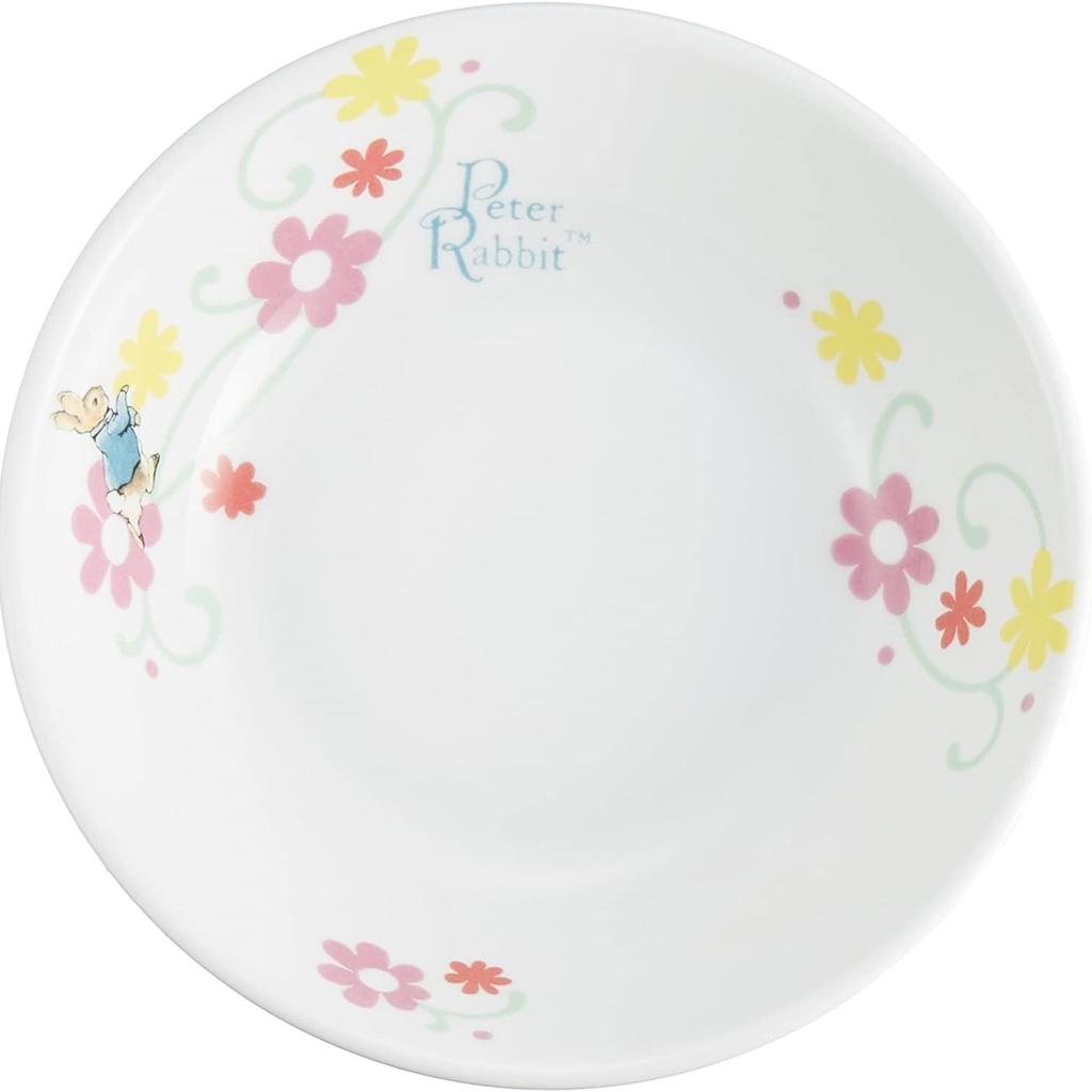 Ein Set Porzellan-Mittagessen klein tief und Mit Peter Rabbit und Fleur diese Mino-Keramikgeschirre sind für Kinder leicht zu essen und für Erwachsene zu Gemacht