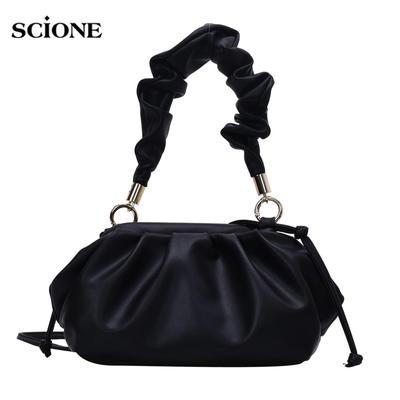 Simple One-shoulder Wrinkled Western Style Handbags 2020 Popular New Trendy Fashion Messenger Bag Ladies Portable Cloud Bag