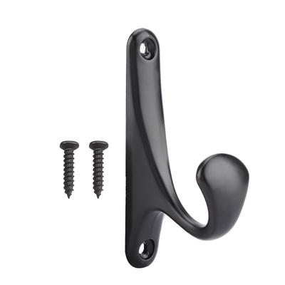 Moderner Wandmontierter Kleiderhaken Badezimmer Garderobe Schrank Kleiderständer Halter Haken(Matt-schwarz)