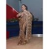 Ediție Aurie Regală - Saree de Designer din Plasă Moale de Lux