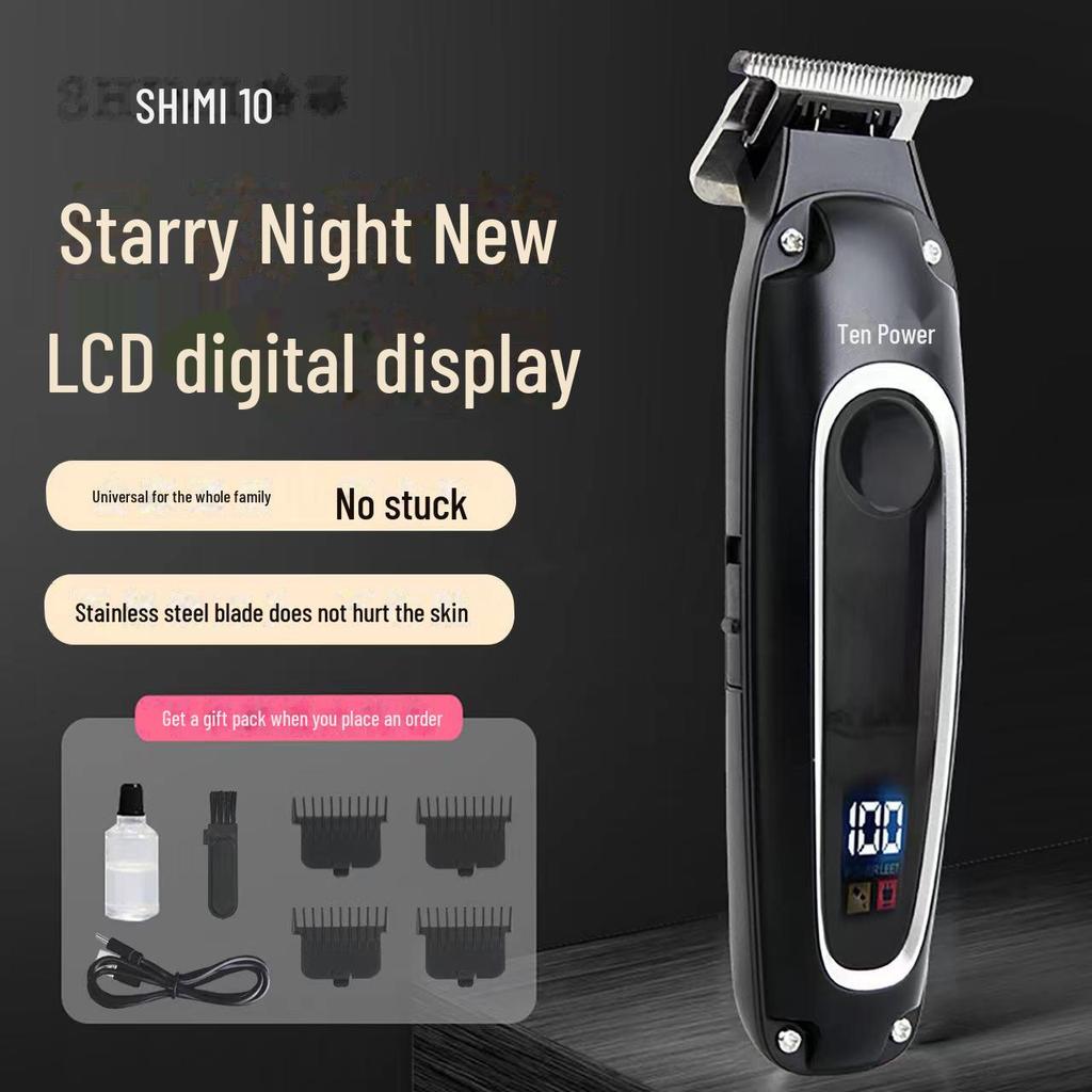 Shimi Digital Display USB Hair Clipper: Electric Hair Salon Tool and Shaver