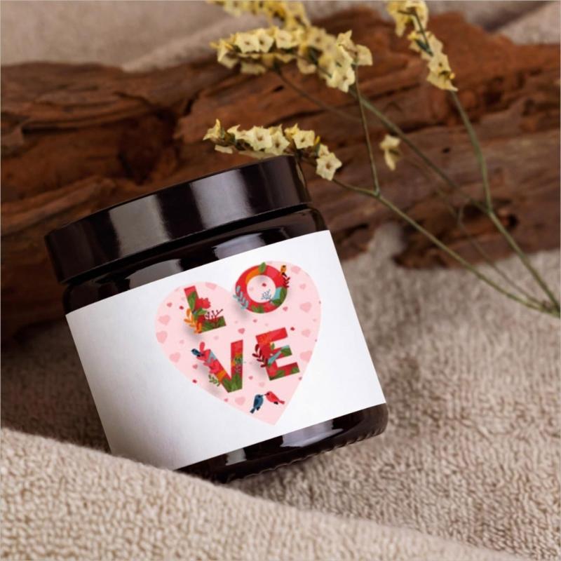500Pcs Valentines Day Sticker 1Inch Rose Heart Sticker Adhesive Wrapping Label for Envelope Valentines Card Wedding