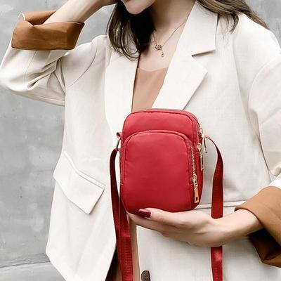 New Mobile Phone Crossbody Bags for Women Fashion Ladies Shoulder Bag Cell Phone Purse 3 Layer Waterproof Oxford Small Wallet MIT