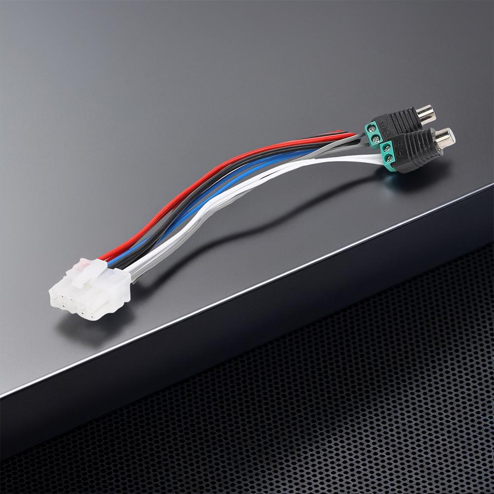Car Amplifier Speaker Power Input Wire Harness with RCA Jack 10Pin Power Harness Plug for Dual TBX10A Amplifier China Mainland