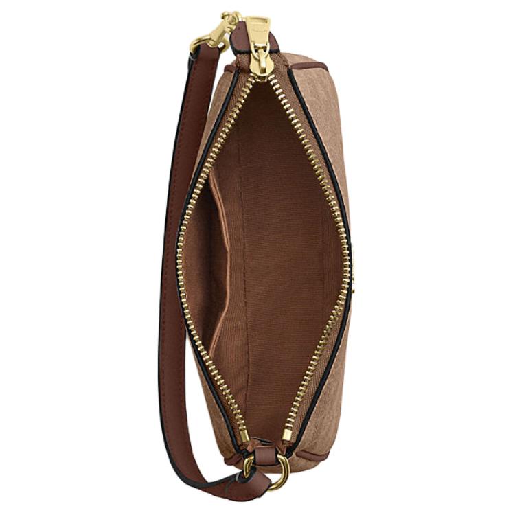 Coach Nolita 19 Vintage Klassisch Blumendruck Reißverschluss Synthetikleder Schulter-Tragetasche Kleine Damen Handtaschen Braun Gelb CW426-IMXHE