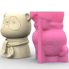 Animal Panda Concrete Silicone Mold Succulent Flowerpot Clay Cement Plaster Molds Home Garden Flower Pots Mould Crafts