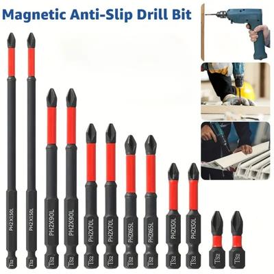4/5/6 st Halkfri Magnetisk Bitshållare Slitstark Stöttålig Stjärnmejsel Bit Korsmejsel Bit