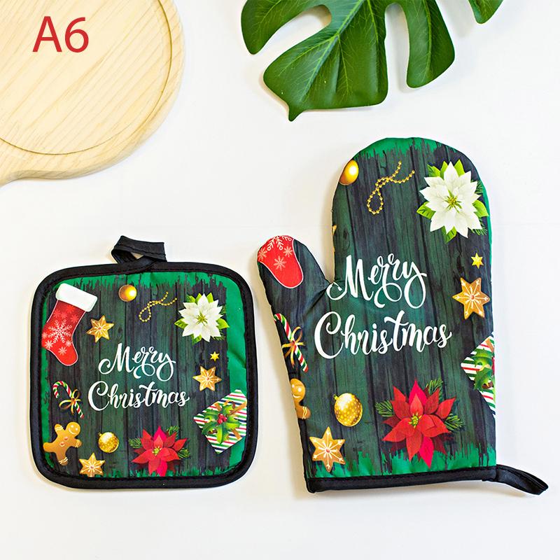 Cotton Fashion Kitchen Pad Cooking Microwave Baking BBQ Oven Potholders Oven Mitts Kitchen Gloves Mitts