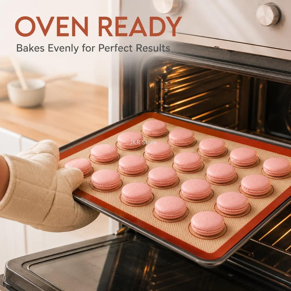42x30cm Silicone Pastry Baking Mat Non Stick Glass Fiber Oven Liner for Cookie Macaron Home Kitchen Baking Tool