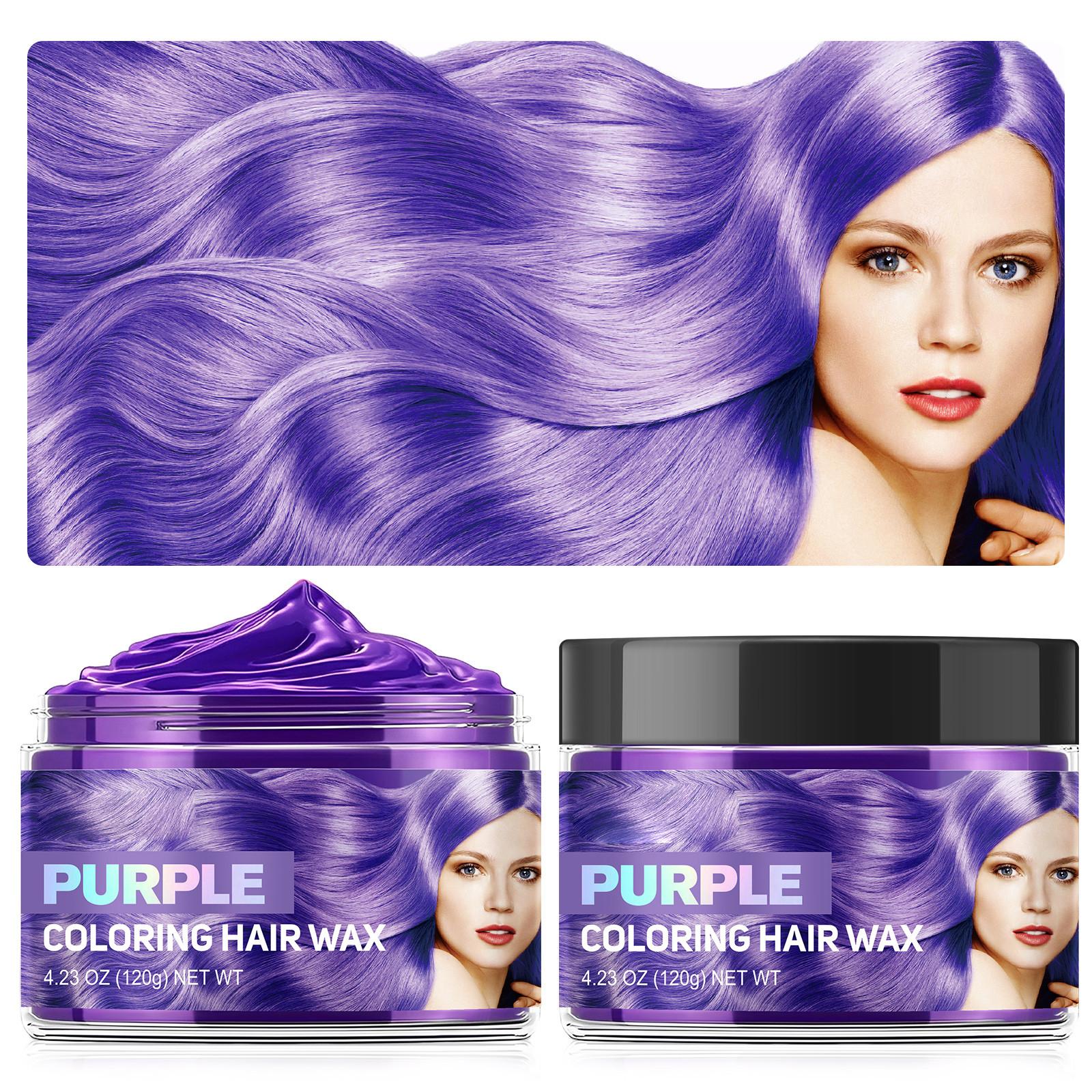 

Цветной воск для укладки волос, 9 цветов, парикмахерский одноразовый крем для окрашивания волос, укладка унисекс One Size фиолетовый