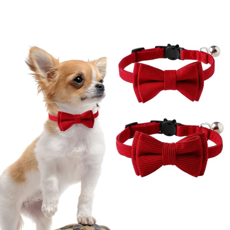 Adjustable Cats Bowtie Collar Pet Costume Break-away Necktie for Small Dogs Cats