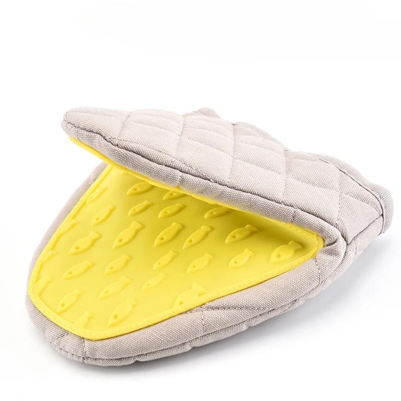 1pcs Silicone Anti-hot Anti-scalding Oven Gloves Mitts Clamp High Temperature Microwave Oven Handheld Warm Glove Kitchen Gadgets