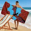 Colorful spotted dragon soaring Print beach towel, quick drying, suitable for travel, outdoor sports, jogging, the beach and swimming, gift