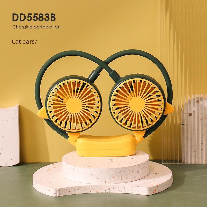Portable Neck Fan for Lazy People, Convenient USB Charging Model, Small Personal Cooling Device for Men and Women Students, Ultra-Long Battery Life