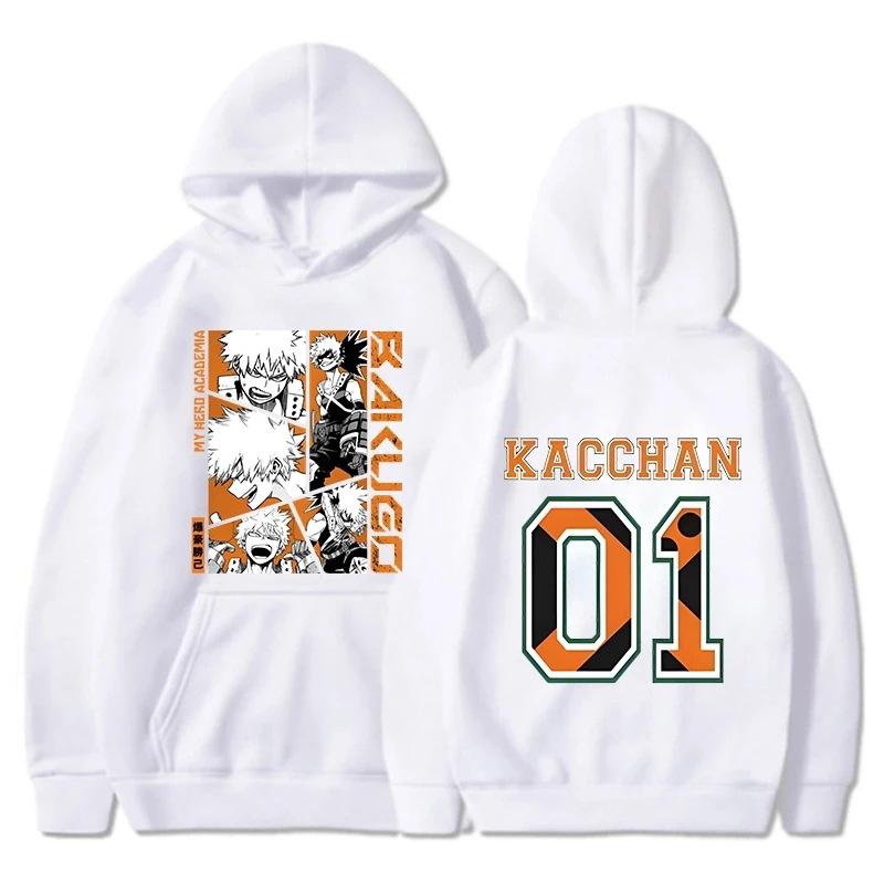 New Anime Bakugou Katsuki Print Hoodies Women Men Autumn Winter Fleece Streetwear Tops