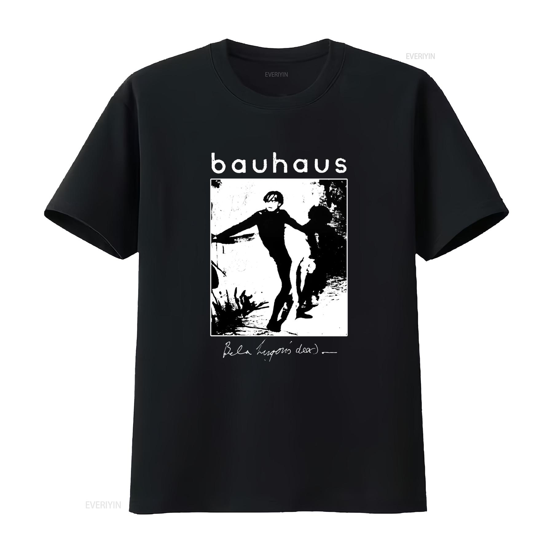 

Bauhaus 1989 Bela Lugosis Dead Vintage Style Cotton Black T Shirt Retro Design Comfortable Fabric vintage Washed Casual Soft 4XL