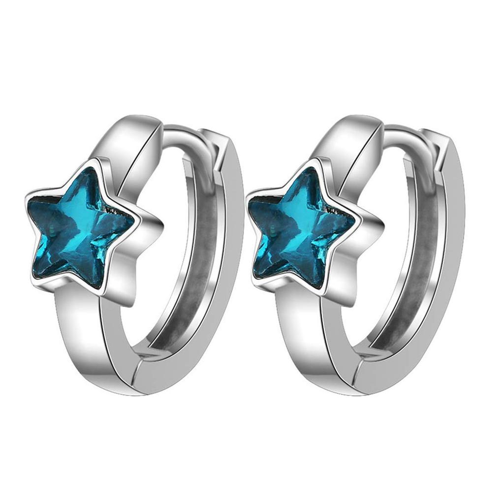 Oorbellen Sterling Meisjes Oorbellen Met Synthetische Zirkonia Wordt Geleverd In Sieraden Cadeaubox One Size Sterling