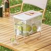 6L Beverage Container for Iced Drinks with Lid Refrigerator