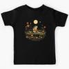 Frog Plays Guitar In Wildflowers Cottagecore Inspired Kids T-Shirt
