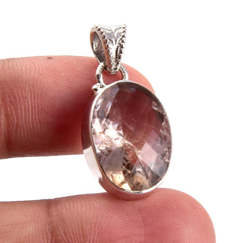 Pandantiv de bijuterii din argint sterling 925 din piatră prețioasă ametrină naturală 1,1 inchi w6N38