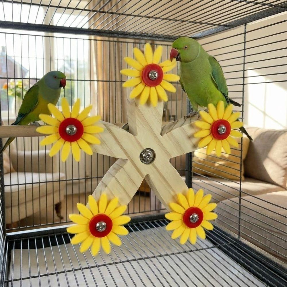 Bite-Resistant Rotating Ferris Wheel With Bearings Interactive Parrot Toys  Bird Cage Accessories