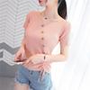 Ice Silk Tie-Up V-Neck Knit Pullover for Women