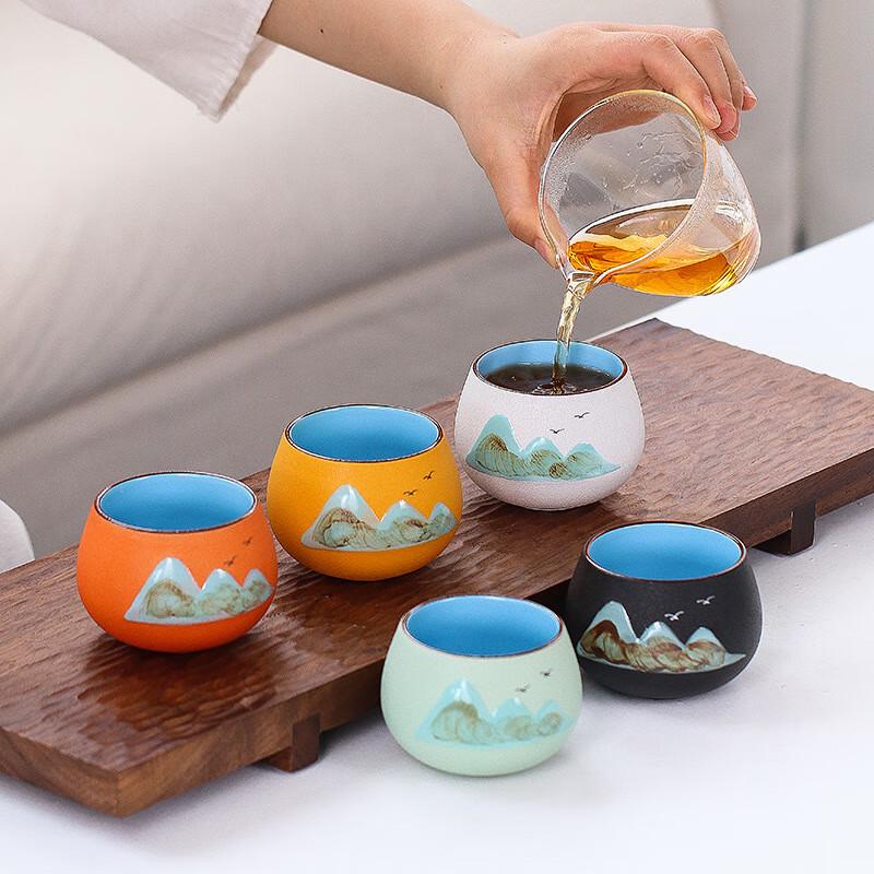 Tao Zhide Guochao Ceramic Hand-painted Teacup Gift Set with Filter