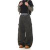 STREETRICH American Retro Multi-pocket Camouflage Silhouette Scimitar Jeans Niche Baggy Wide-leg Sickle Casual Pants Hoodies Men's Clothing