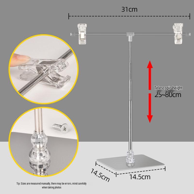 Floor-standing Double-sided Retractable A4 Price Display Stand for Fruits and Fresh Produce