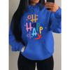 Happy Day Colorful Art Letter Printing Womens Hoody Hip Hop Multicolor Hoodie Autumn Pullover Pocket Female Hoodies
