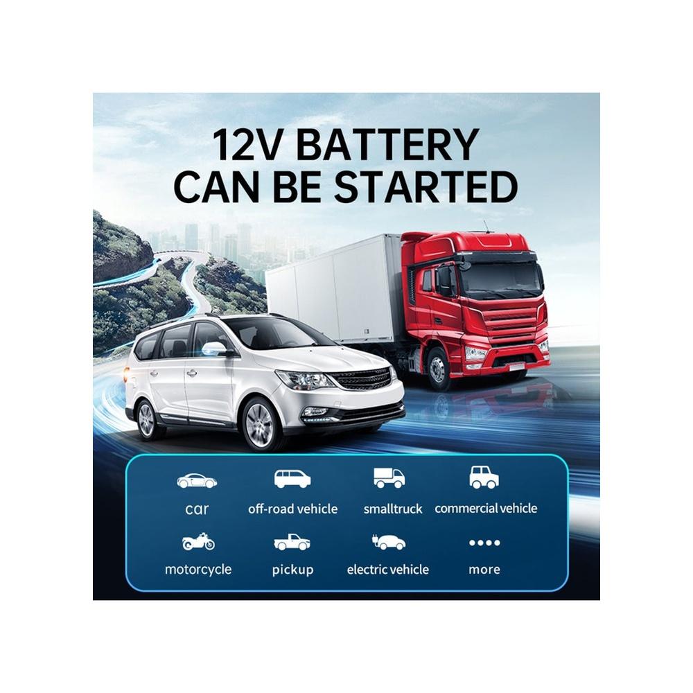 Jump Starter with Air Compressor 1000A 12V 150PSI 38.48Wh Car Battery Jump Starter 6.0L Gas and 3.0L Diesel Smart Jumper with Display and Emergency L