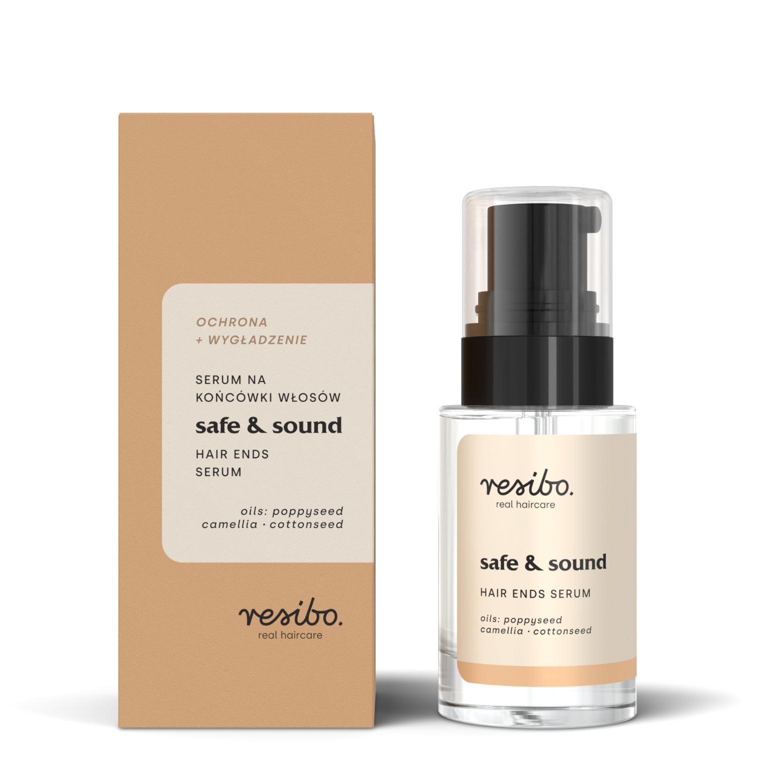 

Resibo Safe & Sound serum smoothing and protecting hair ends, 15 ml