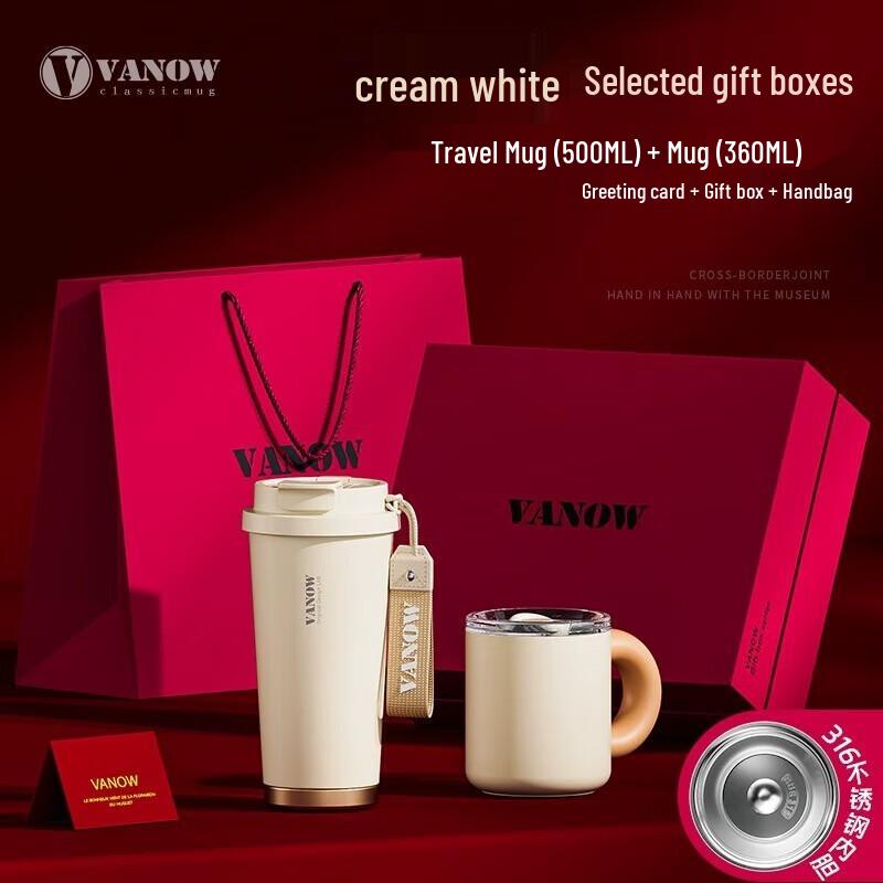 Vanow Insulated Coffee Mug with Straw