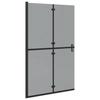Walk In Shower Screen Black 120 X 6.5 X 190 Cm