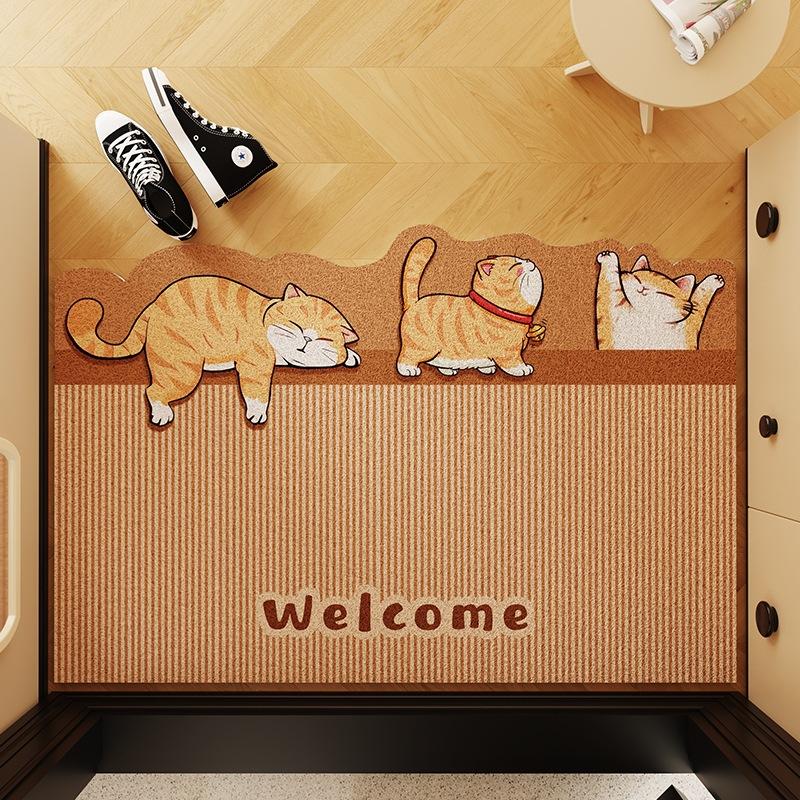 

Household Floor Mats Are Dirt-resistant and Easy To Care for Door Mats Can Be Cut Home Wire Ring Door Mats Porch Changes Wear-resistant Wire Rings 40 * 60cm