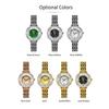 Fashion Ladies Quartz Watch with Sparkling Crystal Stainless Steel Bracelet Wristwatch Elegant Business Dress Watch for Women