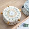 Nordic Boho Unstuffed Ottoman Cover Round Pouf Seat Cushion Tatami Floor Sitting Pier Foot Stool Cover Balcony Living Room Decor
