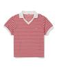 CLOVE [26Sm Clove] Multi Stripe Terry Polo Shirt (Red)
