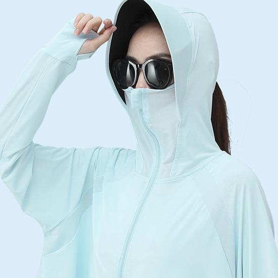 Solbeskyttende klær for kvinner om sommeren, UV-bestandig, langermet, ultratynn, allsidig sykkelbekledning, solbeskyttende klær, fritidsklær