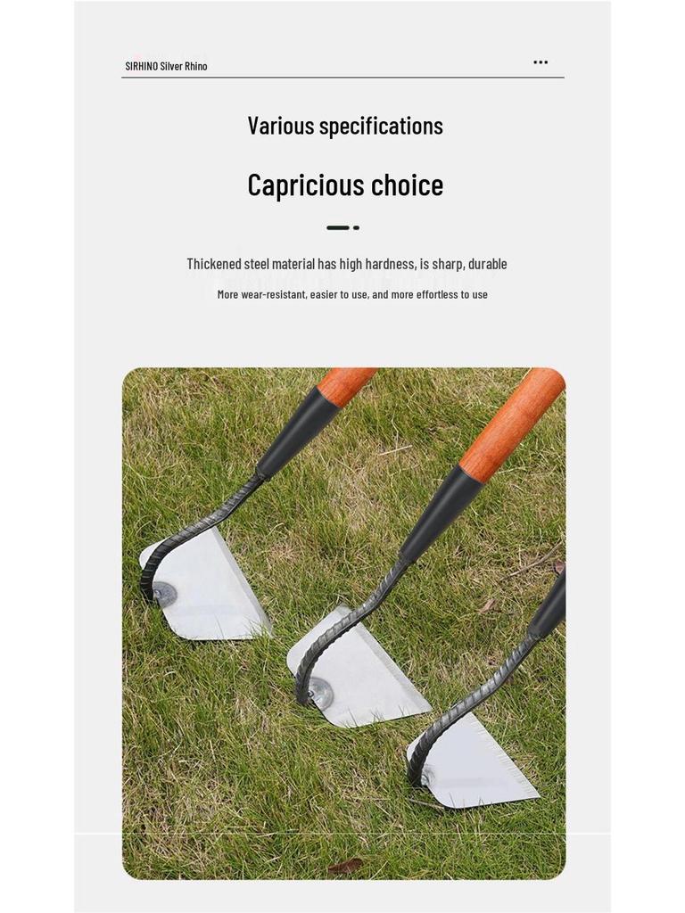 Manganese Steel Hoe: Traditional Agricultural Tool for Planting, Weeding, and Shoveling.