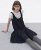 Plack Woman Pleated Denim Dress Deep Indigo
