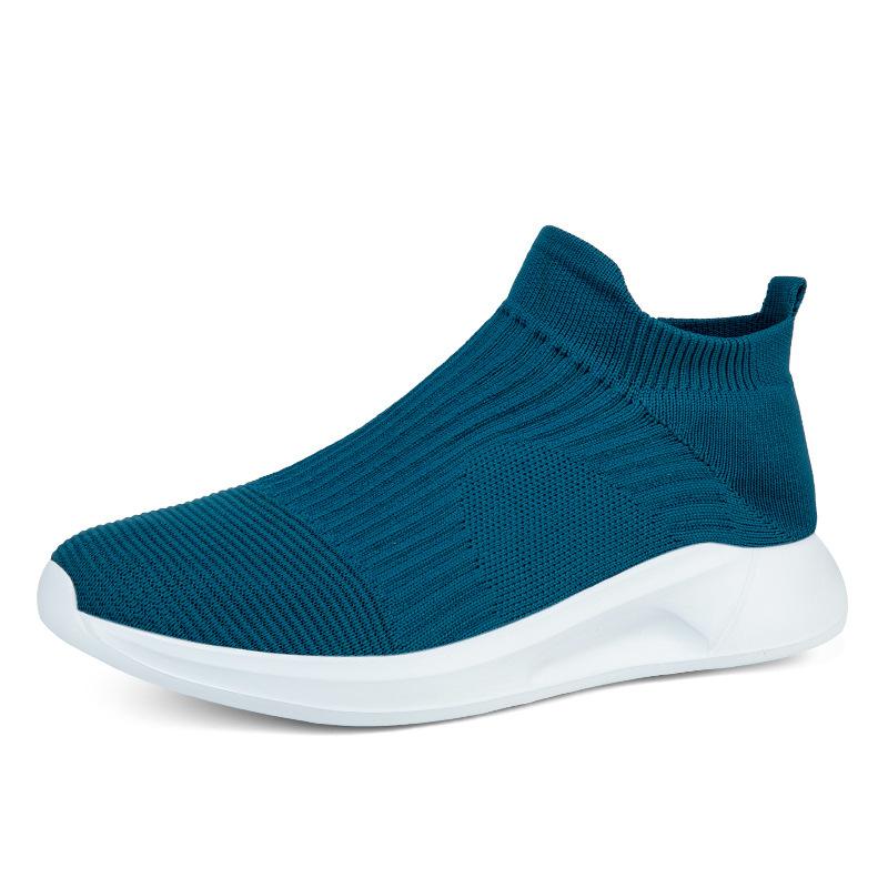 Fashion Pink Socks Shoes for Women Breathable Knit Sneakers Slip On Lightweight Mesh Flat Shoes Spring Summer Fashion Walking Women Shoe