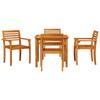 Garden Dining Set 5 pcs Brown Solid Acacia Wood