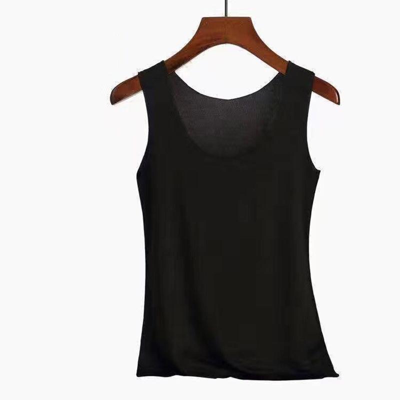 Ladies Seamless Ice Silk Thin Vest Base Single Wear All-match Large Size Outer Wear Sling