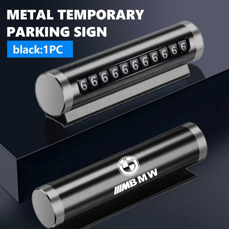 Phone Number Plate Temporary Parking Card Stickers Rotate Park Stop For BMW Performance M E87 E30 E46 E28 F35 G20 E93 F20 X3 X blcp03
