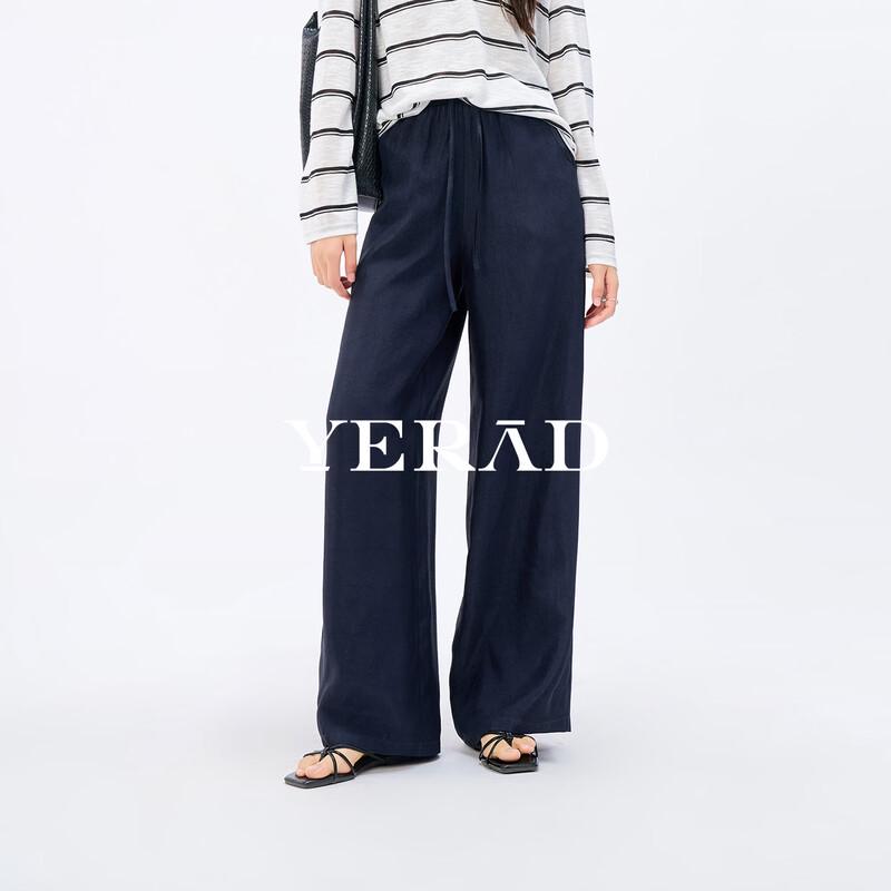YERAD Women s Thin Acetate High-Waisted Straight Casual Pants L