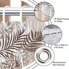 Watercolor Monstera Palm Illustration Shower Curtain 1Pc With 12 Hooks For Bathroom Home Decor Polyester 70.8X70.8 Inch