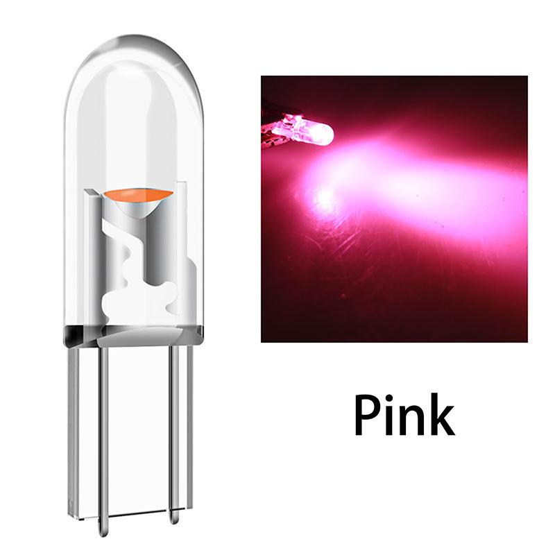 10Pcs  T5 Led Super Bright Cob Lights Wedge Dashboard Gauge Car Warning Indicator Instrument Cluster Lamp